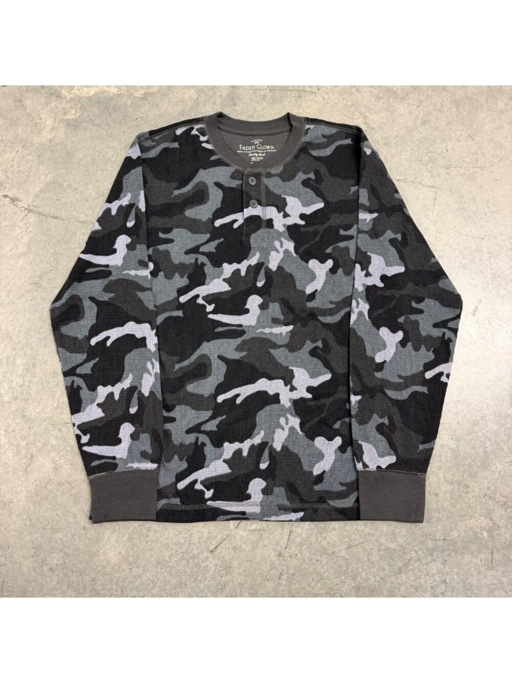 Faded Glory Thermal Henley Shirt